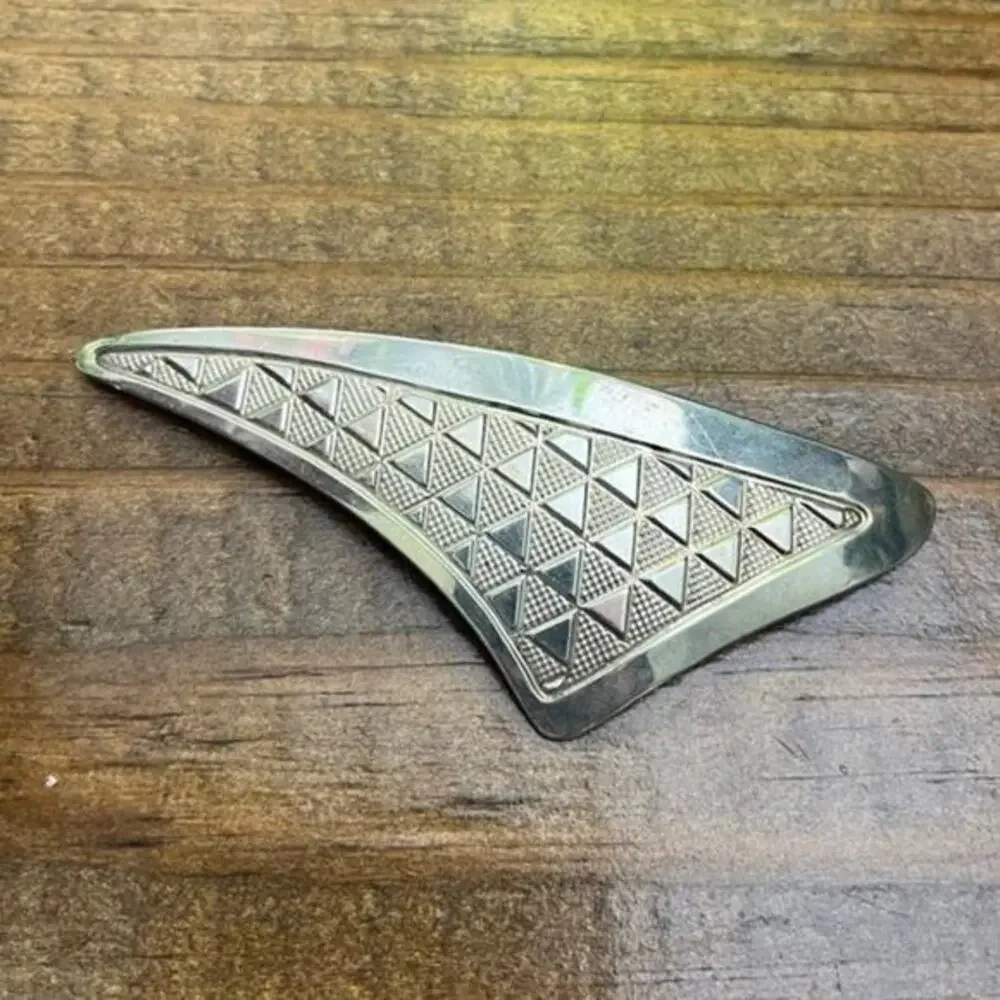 Vintage Oversized 925 Sterling Silver Mid-Century Mod Geometric Triangle Brooch